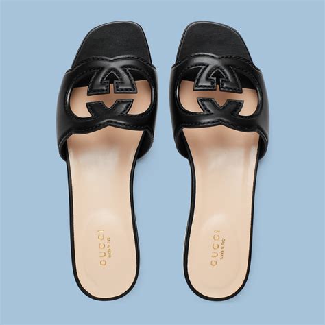 gucci cut out slides.